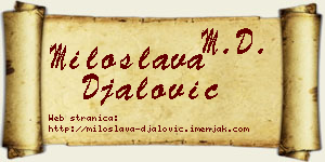 Miloslava Đalović vizit kartica